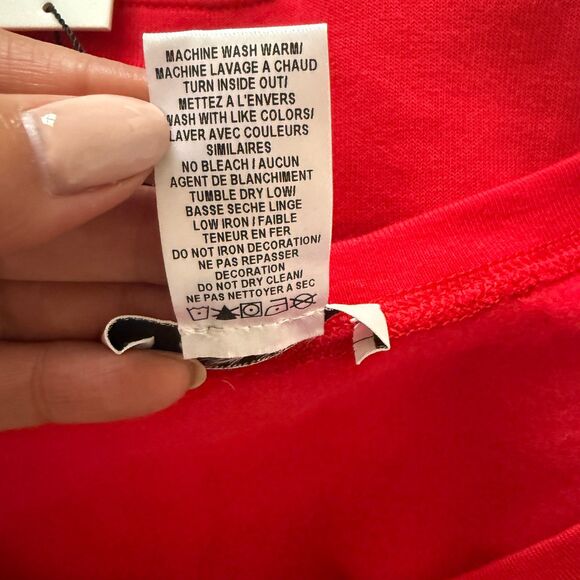 NWT MILLY Slippery When Wet Fleece Sweatshirt Crewneck Cotton Pullover Sz PS - Picture 6 of 9